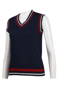 LBX033 Men's V-neck knit cold vest 2/32 50%/wool 50% acrylic 199G  cold vest store